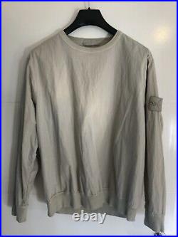 Stone Island Ghost Cotton Resin Sweater Beige L Large Smock VERY RARE