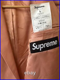 Supreme Peach Suit 2 Piece Large 42 & 34w VERY RARE Salmon SS18 Wool Blend