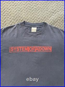 System of a Down T Shirt Tee Vintage 1998 Very Rare Hand Logo Tultex SOAD