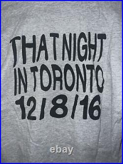 The Tragically Hip Toronto 12/8/16 Final Tour Shirt Large Very Rare Canada Gord