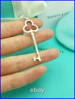 Tiffany & Co. Very RARE Silver LARGE Trefoil Clover Key Pendant Charm Only