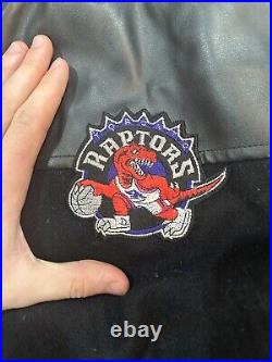 Toronto Raptor Varsity Jacket Extra Large Red Purple Black Leather VERY RARE