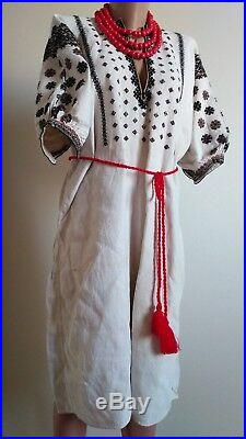 Ukrainian vintage(1920-1930y)embroidered dress, Very rare! M-L, handiwork, Ukraine