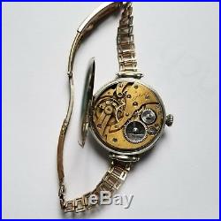 Ultra Rare Triple Signed Very Large Longines Military Trench Watch 37mm