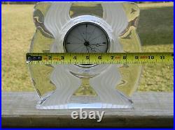 Unique And Very Rare Vintage Large And Heavy Daum Crystal Clock France