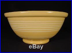 VERY RARE 1800s LARGE 13 INCH 9 BAND BOWL YELLOW WARE