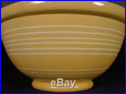 VERY RARE 1800s LARGE 13 INCH 9 BAND BOWL YELLOW WARE