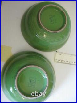 VERY RARE HABITAT PEA 2 x LARGE CEREAL SOUP BOWLS A