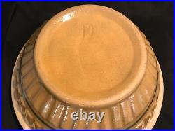 VERY RARE LARGE 12 INCH BLUE BANDED BOWL YELLOW WARE Antique Vintage