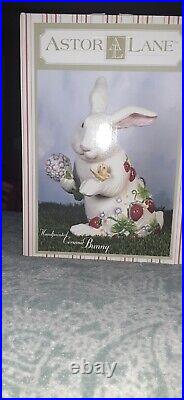 VERY RARE LARGE 13.5 Astor Lane Bunny Rabbit Easter Hand Painted Ceramic