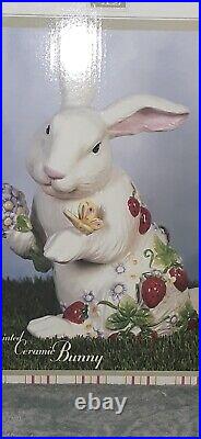 VERY RARE LARGE 13.5 Astor Lane Bunny Rabbit Easter Hand Painted Ceramic