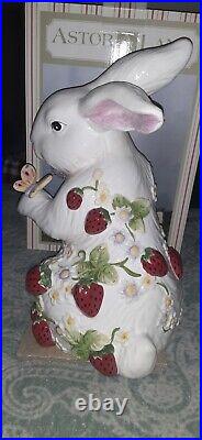 VERY RARE LARGE 13.5 Astor Lane Bunny Rabbit Easter Hand Painted Ceramic