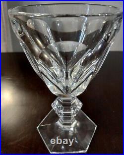 VERY RARE LARGE 6 1/4 Baccarat Crystal HARCOURT Water Wine Goblet MINT France