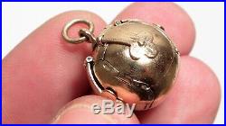 VERY RARE LARGE Antique Victorian 9CT Gold MASONIC Orb OPENING Pendant Fob 14.9G