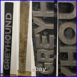 VERY RARE LARGE VINTAGE GREYHOUND BUS FRONT GRILL SIGN EMBLEM 68 x 7