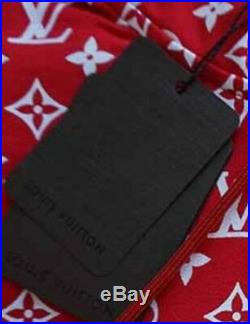 VERY RARE! Louis Vuitton X Supreme Hoodie Red Box Logo Monogram LARGE