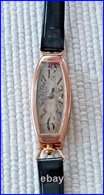 VERY RARE MANUAL WIND OVAL MANUAL WIND 50MM LARGE SWISS WATCH FOR REPAIR Ca 1930