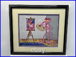 VERY RARE MGM Large THE PINK PANTHER Painter Picasso SeriCel Framed 24 X 21 83