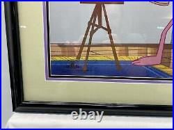 VERY RARE MGM Large THE PINK PANTHER Painter Picasso SeriCel Framed 24 X 21 83