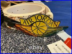 VERY RARE Nike Air Jordan Mens Belt Rainbow Wings Logo Large 360137-100 2009