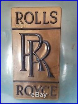VERY RARE Rolls Royce Sign LARGE Plastic on Wood PICK UP ONLY