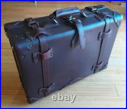 VERY RARE Saddleback Leather Vintage Style Large Luggage Mint Condition (B-01)