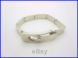 VERY RARE Tiffany & Co. Italy Sterling Silver Buckle Large Link Bracelet 7.5