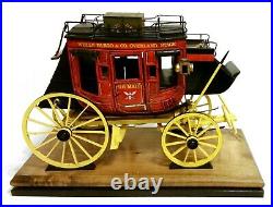 VERY RARE VERY LARGE 1996 Wells Fargo Stage Coach Replica-Signed Oscar M Coates