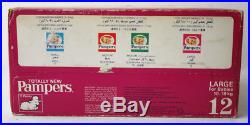 VERY RARE VINTAGE 80'S PAMPERS 12 LARGE 10-18kg 22-40 lbs W. GERMANY NEW SEALED