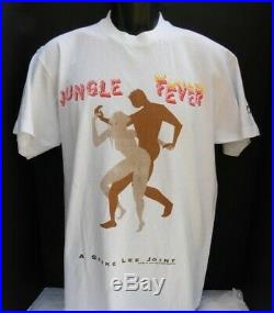 VERY RARE Vintage 1990 Spike Lee Jungle Fever NYC White Crew Tee Shirt Sz Large