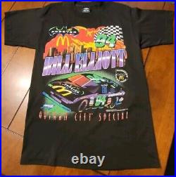 VERY RARE Vintage 1995 Bill Elliott AOP Batman X McDonald's NASCAR Shirt Size L