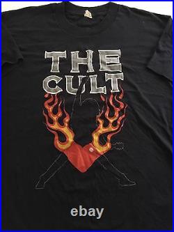 VERY RARE Vintage 80s THE CULT Early Tour T-shirt Screen Stars Size Large