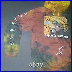 VERY RARE? Vintage Naruto Hoodie Mens Large 2002 Shirt Anime Pullover Tie Dye