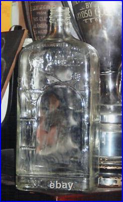 VERY RARE World Campion boxer JOHN L SULLIVAN large 1 QUART whiskey bottle