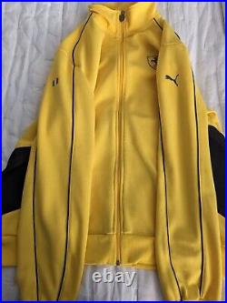 VERY RARE Yellow Ferrari PUMA F1 Sweatshirt Track Jacket XL X-Large