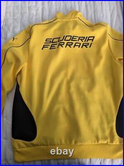 VERY RARE Yellow Ferrari PUMA F1 Sweatshirt Track Jacket XL X-Large