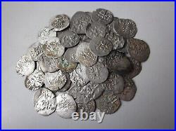 VERY RARE ancient large lot of 60 silver coins Islamic medieval period PERFECT