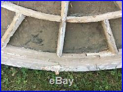 VERY RARE unique large c1870 OVAL window frame 51 x 40 x 3.25 Old hardware