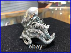 VINTAGE SOMS Sterling Silver Large Heavy OCTOPUS Cuff Bracelet VERY RARE NWT