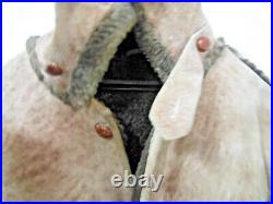 VTG EDDIE BAUER SHEARLING JACKET Size 42 Brown Sheep Skin Very RARE size Large