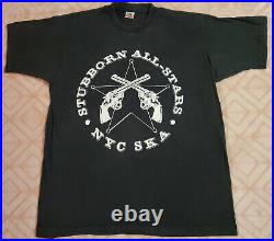 VTG STUBBORN ALL-STARS Tshirt XL single stitch 1995 NYC Ska VERY RARE cd release