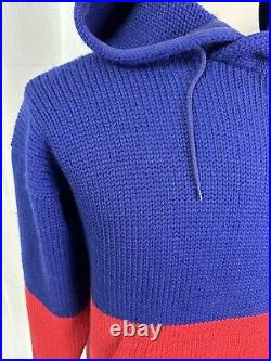 VTG VERY Rare 90's Polo Ralph Lauren Wool Hooded Suicide Ski Wool Knit Sweater L