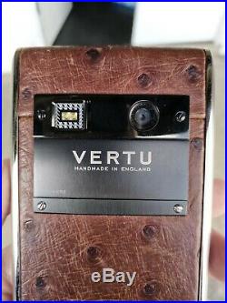 Vertu Aster Cognac Ostrich Made For Movies (extra large branding) VERY RARE