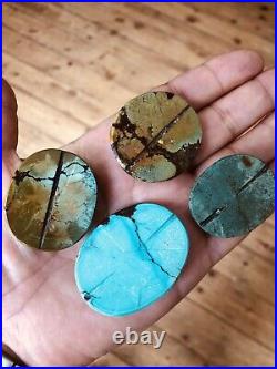 Very Large Rare Genuine Turquoise Bead Cabochons Cabochon