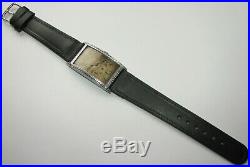 Very Large Tank wristwatch 1920s Art Deco watch swiss made rare case