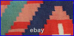 Very RARE 3-PLY Large 72x52 Navajo Germantown Shoulder Blanket / Serape c1870s