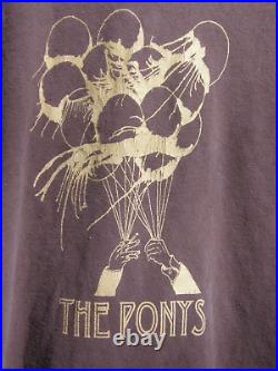 Very RARE ORIGINAL THE PONYS Indie Rock/Garage Band Shirt Large