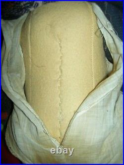 Very RARE, large labeled Knickerbocker, jointed antique felt cloth doll