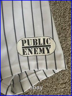 Very RARE vintage 90's public enemy rapp style baseball jersey asiatic large
