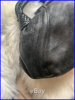 Very Rare 100% Authentic Fendi Spy Grain Leather Black Hand Purse Bag